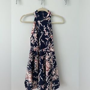 Navy floral print, B Darlin mini
